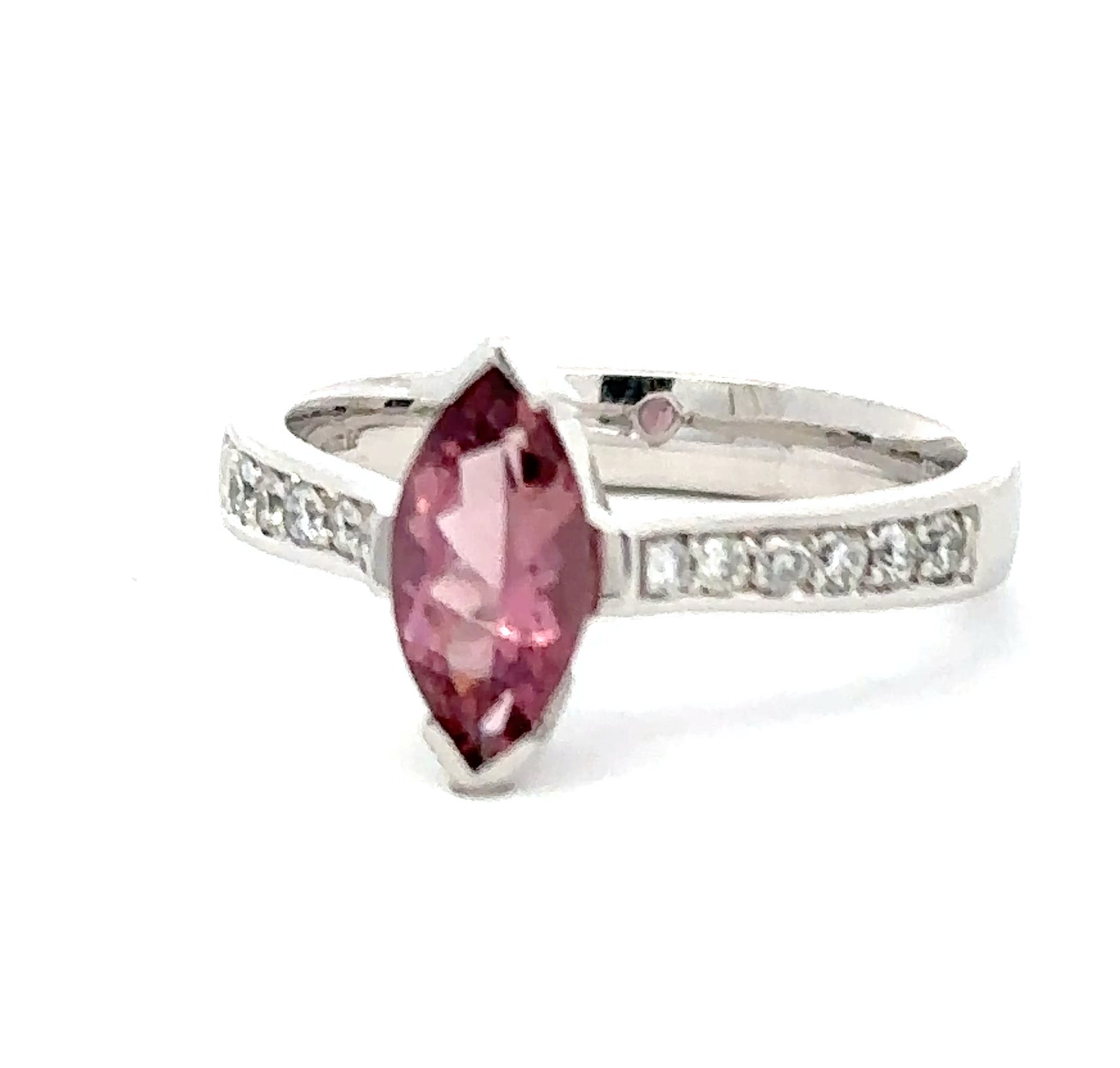 18ct white gold tourmaline diamond ring Ring Hans Rivoir