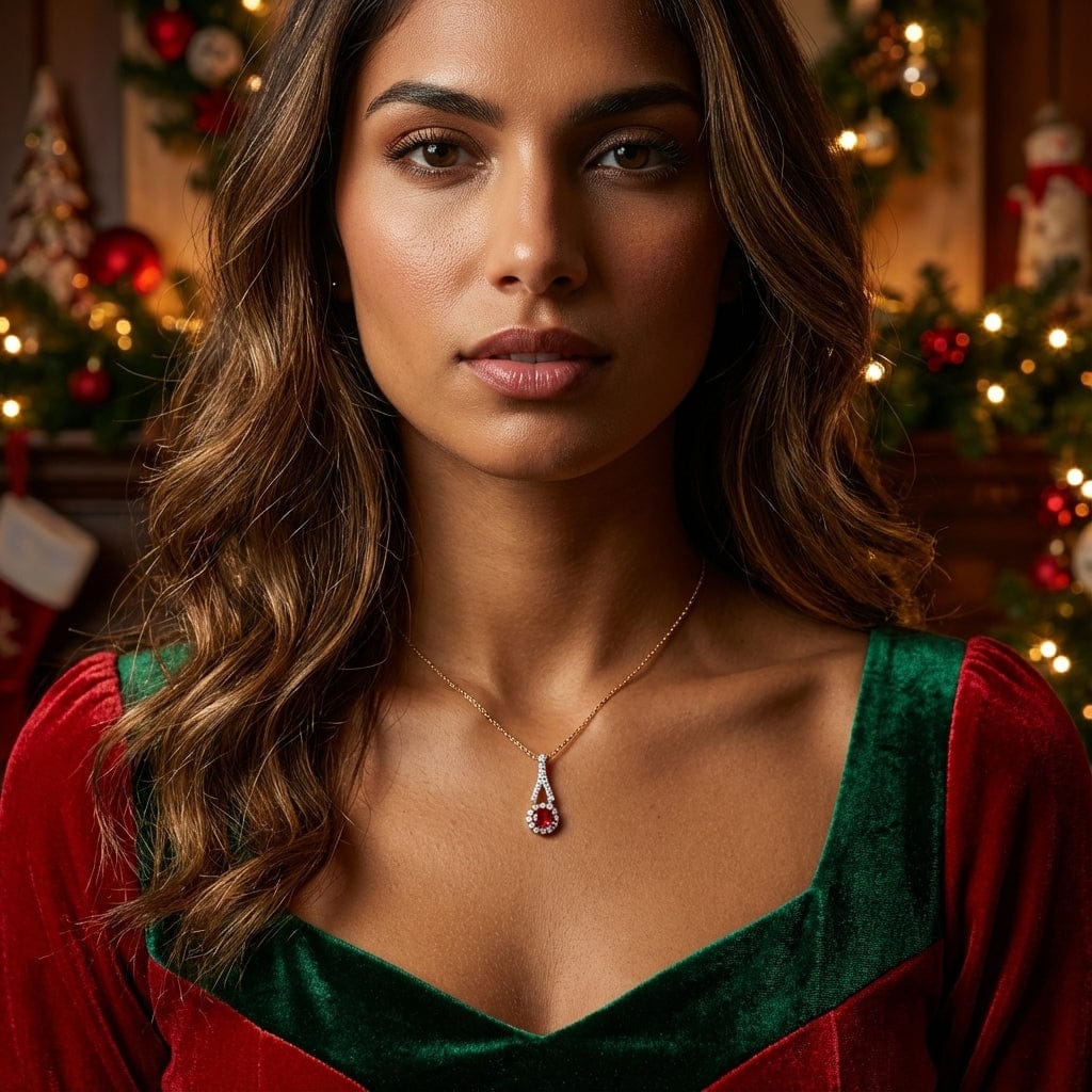 18ct yellow gold ruby and diamond necklace Pendant Rock Lobster