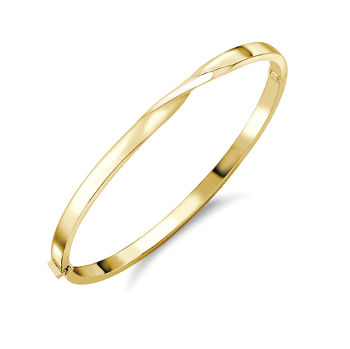 18ct Yellow Gold Ribbon Wrap Bangle Bangle Stubbs