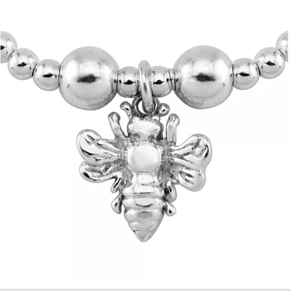 Silver bee bracelet