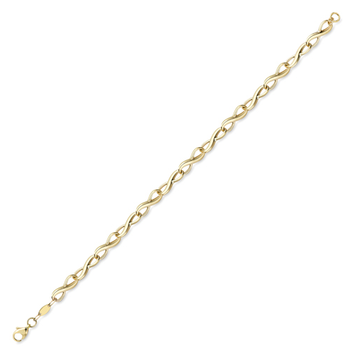 9ct yellow gold fancy infinity link bracelet Bracelet Stubbs