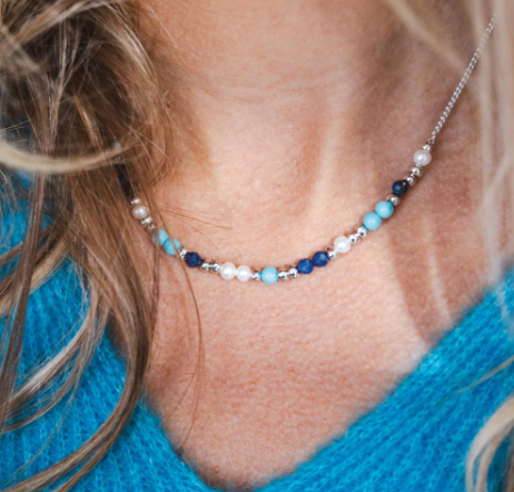 Azure Gemstone Beaded Necklace Necklace Kit Heath