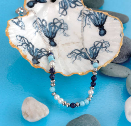 Azure Gemstone Beaded Necklace Necklace Kit Heath