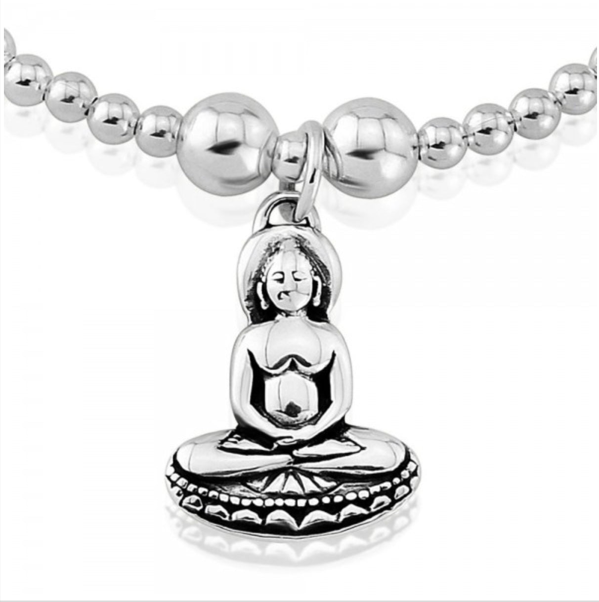 Silver Buddha bracelet