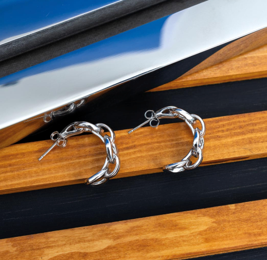 Bevel Unity Hoop Stud Earrings Earrings Kit Heath