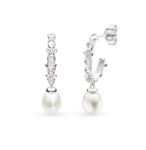 Blossom Honey Flower Pearl Oval Hoop Earrings Earrings Kit Heath