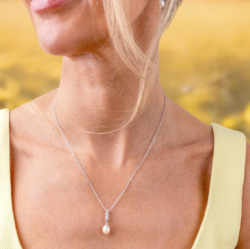 Blossom Honey Flower Oval Pearl Necklace Necklace Kit Heath