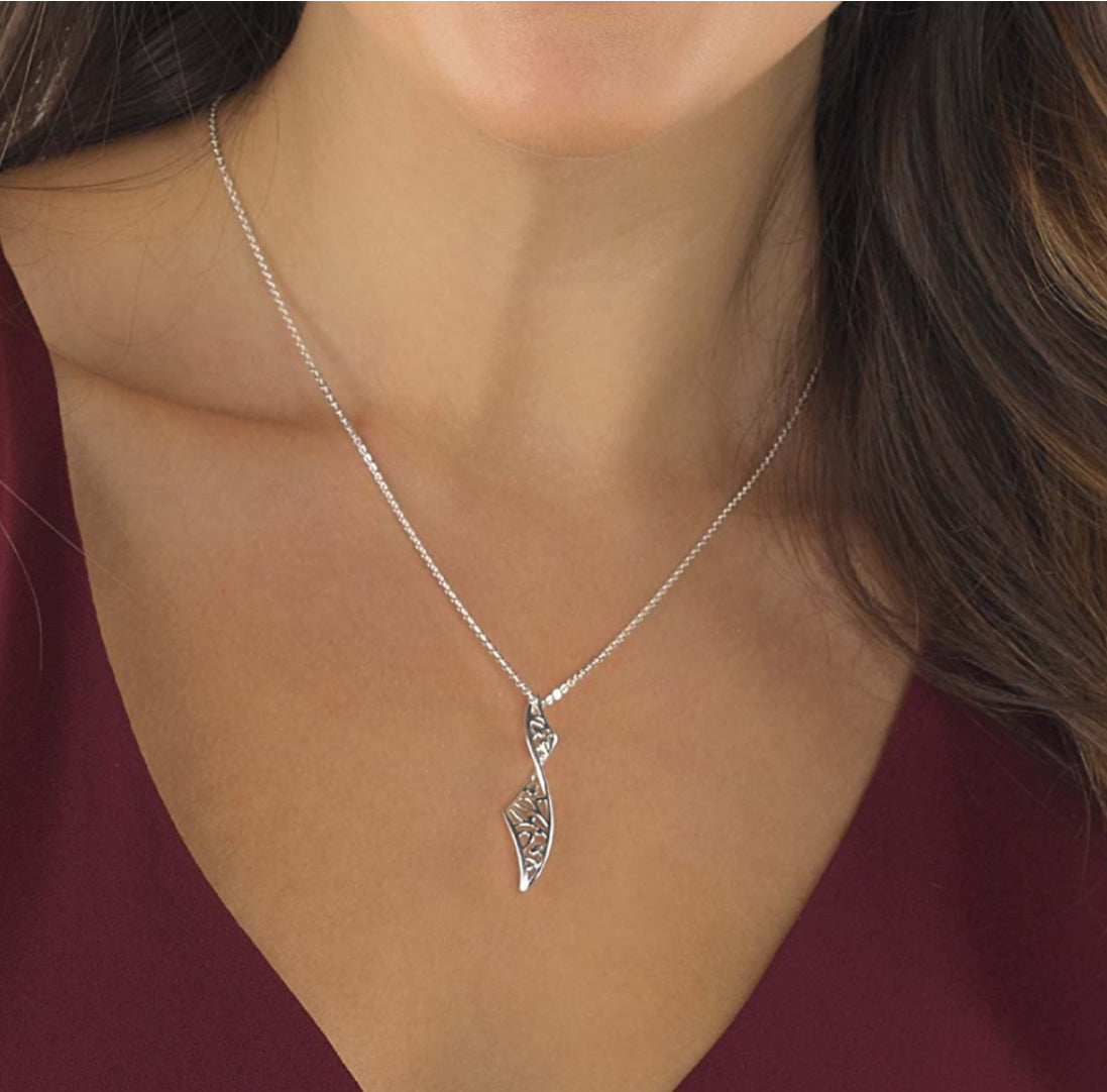 Kit Heath Silver flourish necklace Pendant Kit Heath