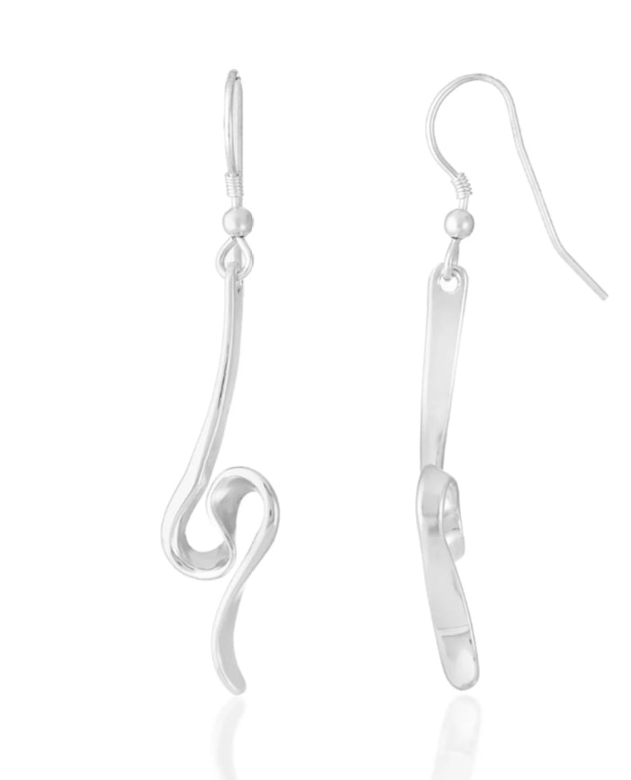 Silver Hollie hook earrings