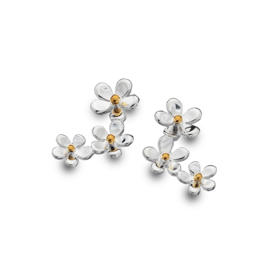 Elegant daisy chain studs Earrings Sea Gems Ltd