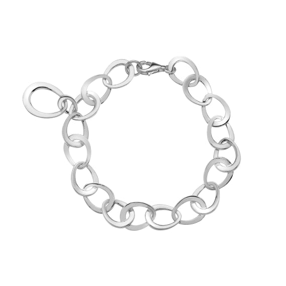 Elegantly curved organic oval link bracelet bracelets Sea Gems Ltd