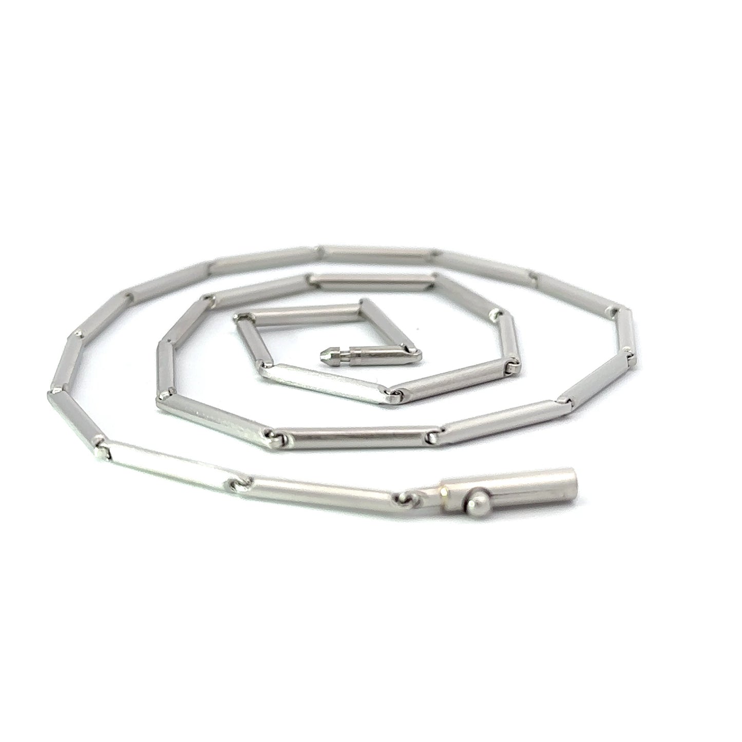 Henrich and Denzel Platinum bar link necklace Necklace Henrich & Denzel