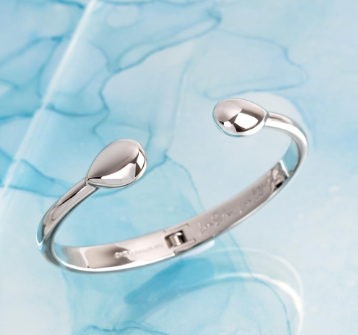 Hinged Smooth Coast Pebble Bangle