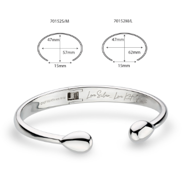 Hinged Smooth Coast Pebble Bangle