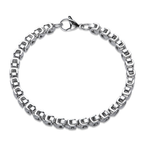 Mens Roll Track Steel Byzantine Bracelet bracelet Unique