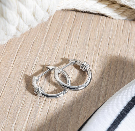 Marina Rope Bar Hinged Hoop Earrings Earrings Kit Heath