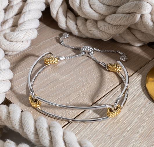 Marina Rope Bar Link Golden Toggle Bracelet Bracelet Kit Heath