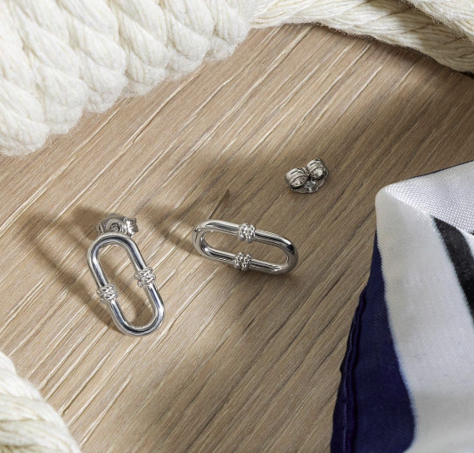 Marina Rope Bar Link Stud Earrings Earrings Kit Heath