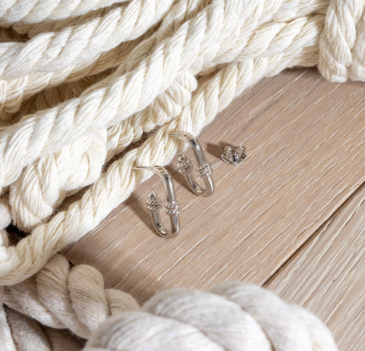 Marina Rope Bar Link Stud Hoop Earrings Earrings Kit Heath