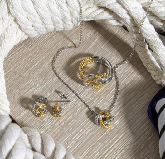 Marina Rope Knot Golden Ring Ring Kit Heath