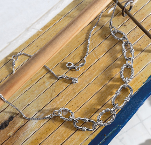 Marina Rope Link Duo Graduated Chain Necklace Necklace Kit Heath