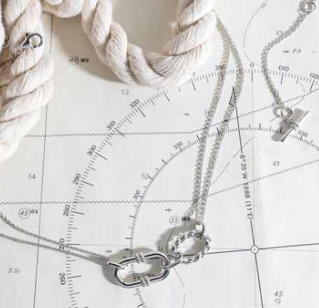 Marina Rope Link Duo Grande Twin Chain Necklace Necklace Kit Heath