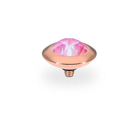 Qudo Ring Rose Gold Top Lotus Pink Delite Tondo 13mm 629430 Ring Topper Qudo Composable Rings