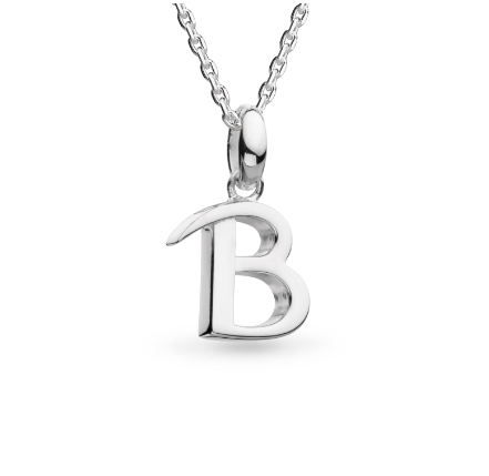 Silver Initial Capital B Necklace Pendant Kit Heath