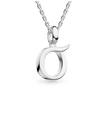 Silver Capital O Initial Necklace