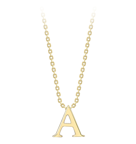 9ct Yellow Gold Initial Pendants A-Z Pendant Stubbs A
