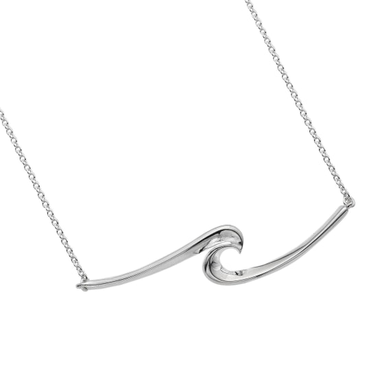 Silver captivating wave necklace Necklaces Sea Gems Ltd