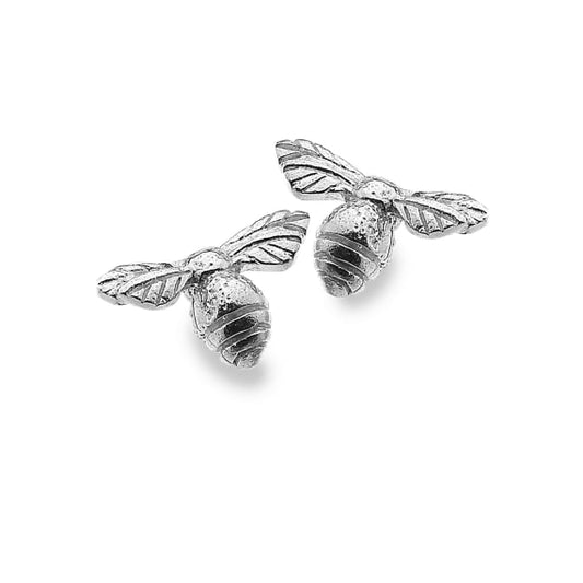 Sterling Silver bumblebee stud earring Earrings Sea Gems Ltd