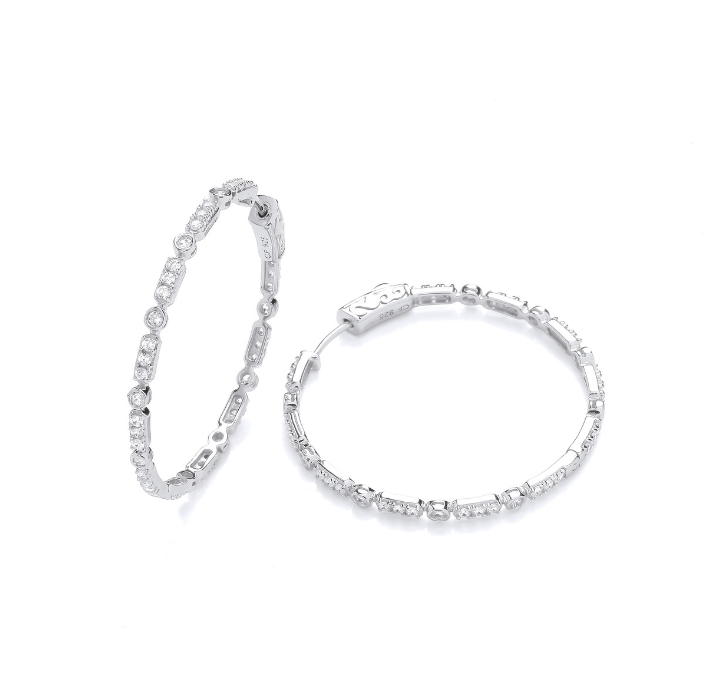 The Vintage stone set Hoop Earrings Earrings Cavendish French