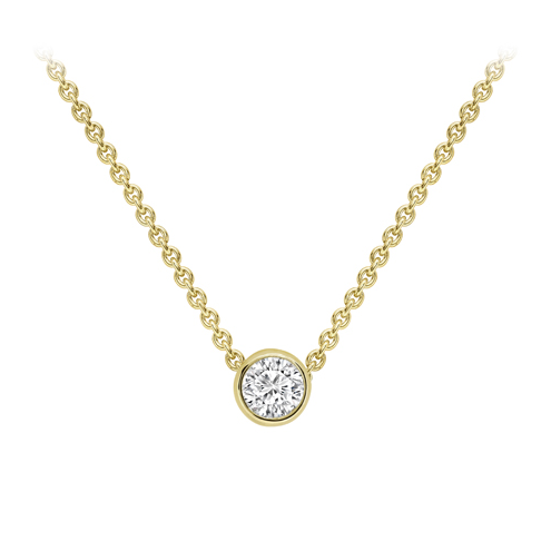18ct yellow gold diamond slider pendant necklace Pendant Stubbs