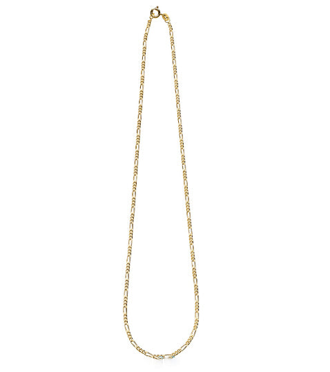 Gold Plated silver Figaro Chain 18" Necklace Necklace DEW