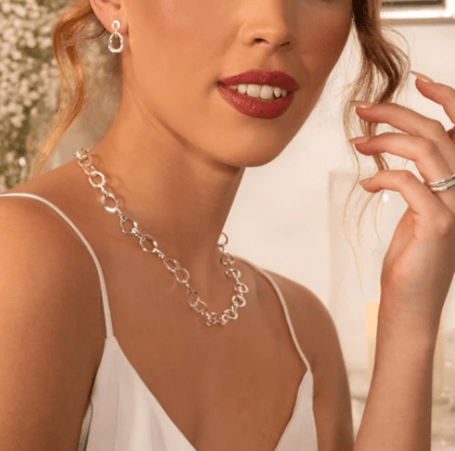 Forever Linked Silver Necklace Necklace Sea Gems Ltd