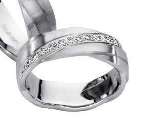 Furrer Jacot white gold TWVS 0.12ct diamond wedding ring Ring Furrer Jacot