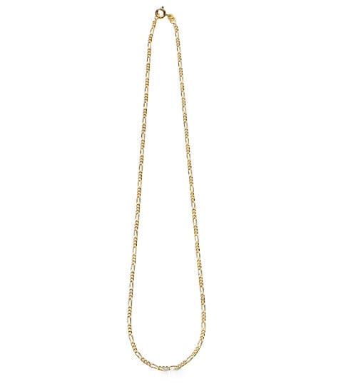 Gold Plated silver Figaro Chain 18" Necklace Necklace DEW