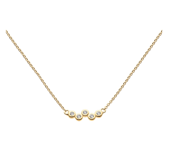 Gold Plated silver stone set Scatter Necklet Necklace DEW