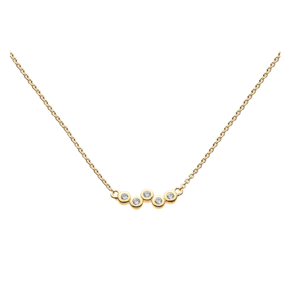 Gold Plated silver stone set Scatter Necklet Necklace DEW