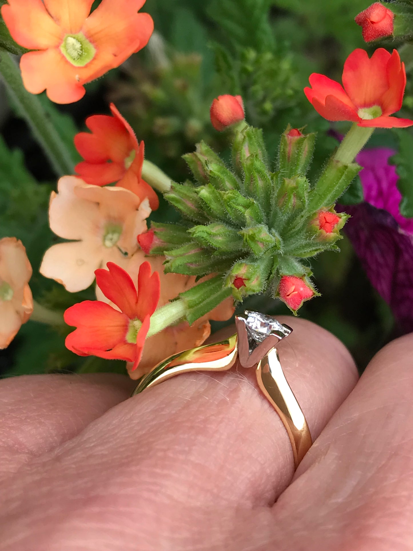 White and yellow gold brilliant cut 0.27ct natural diamond ring Ring Christopher Wharton
