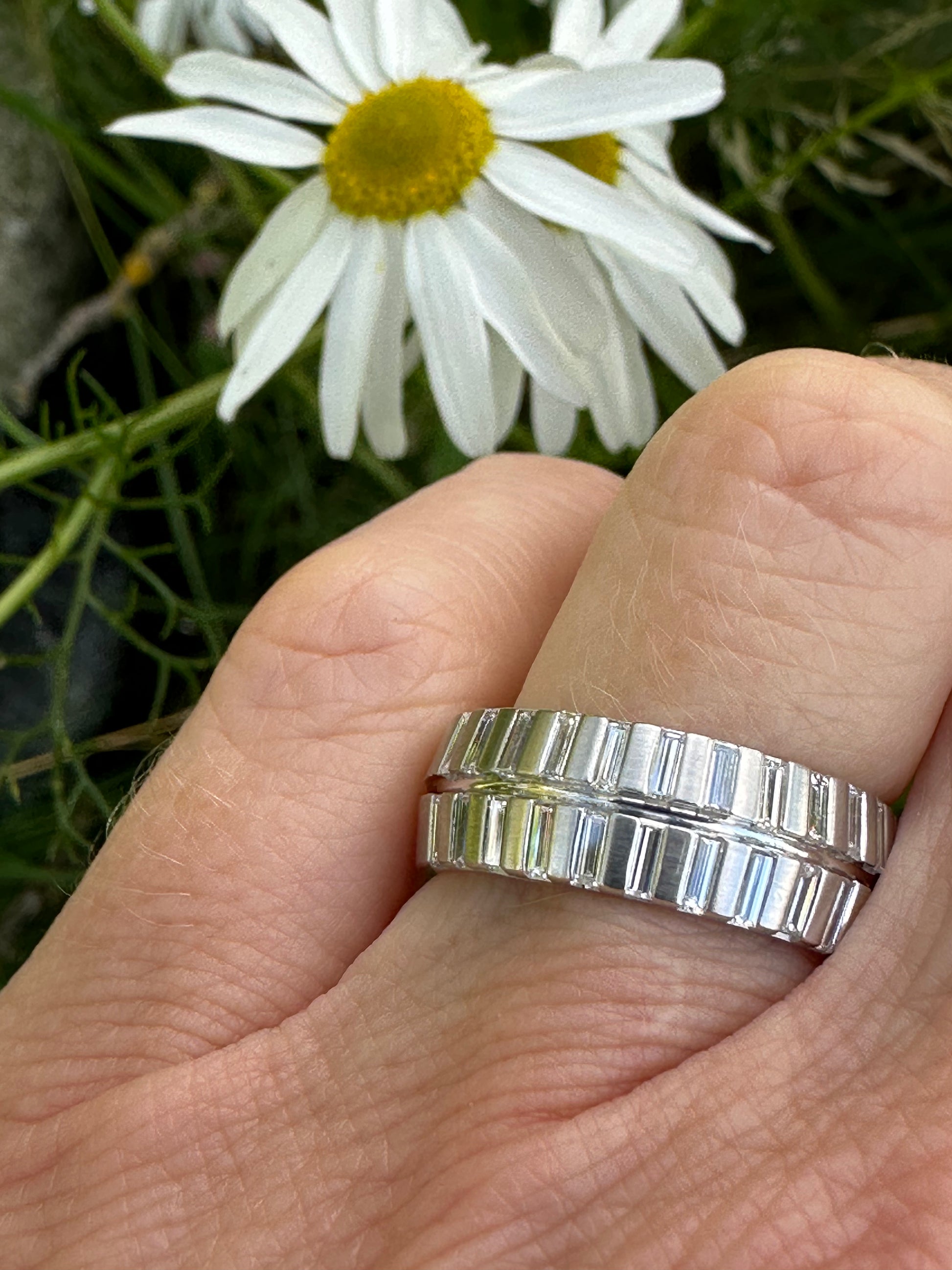 Furrer Jacot 18ct white gold baguette TWVS 0.78ct diamond ring Ring Furrer Jacot