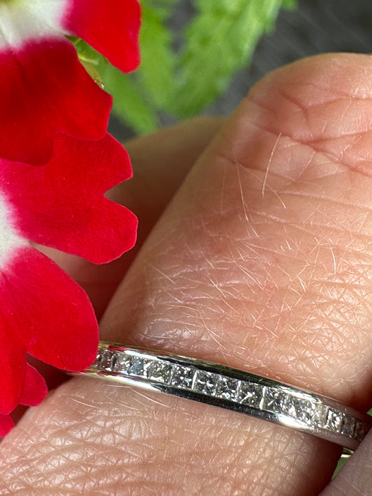 Platinum princess 0.30ct diamond half eternity ring Ring Rock Lobster