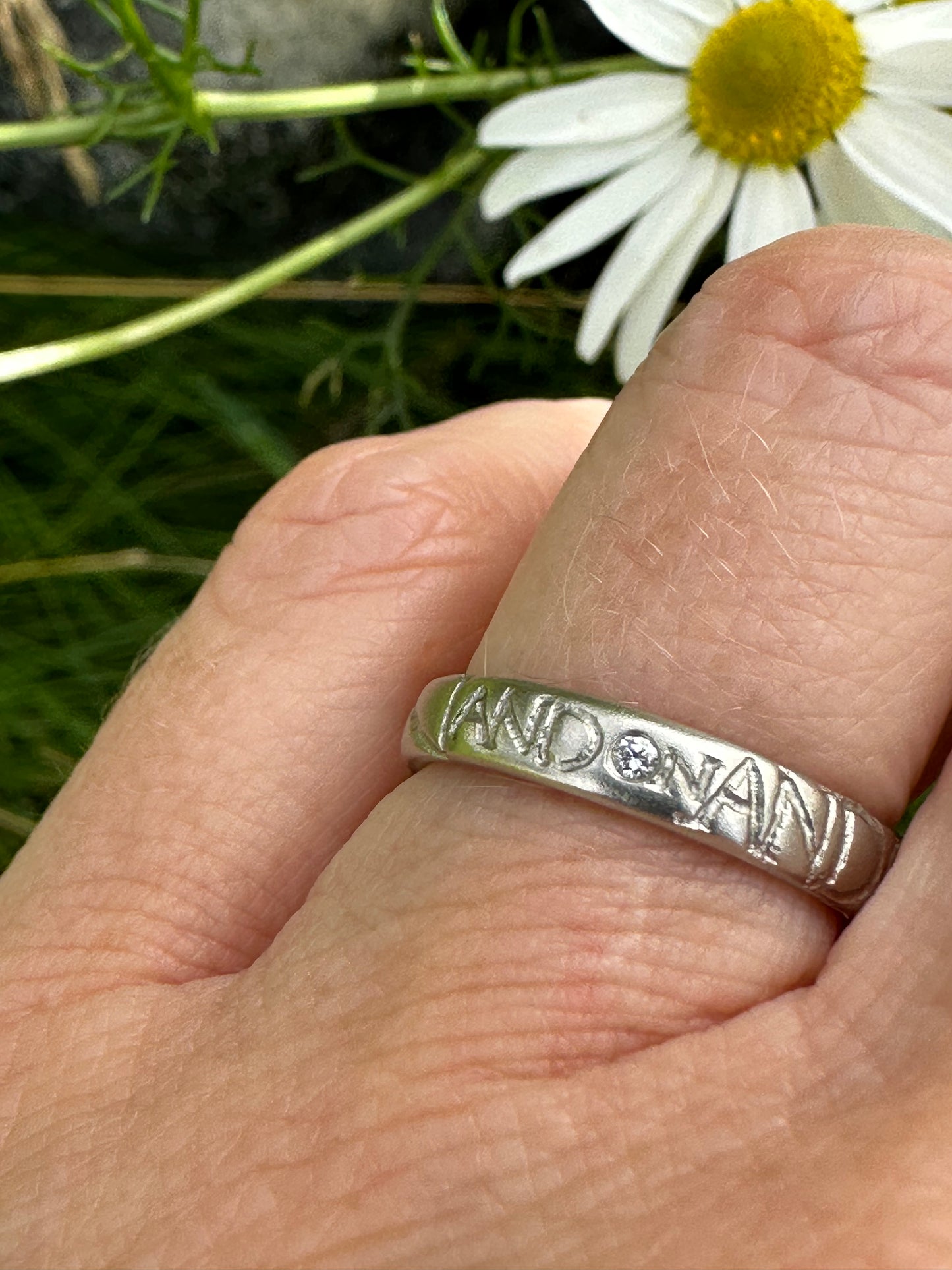 Diana Porter Platinum and diamond 'And On' ring Ring Diana Porter