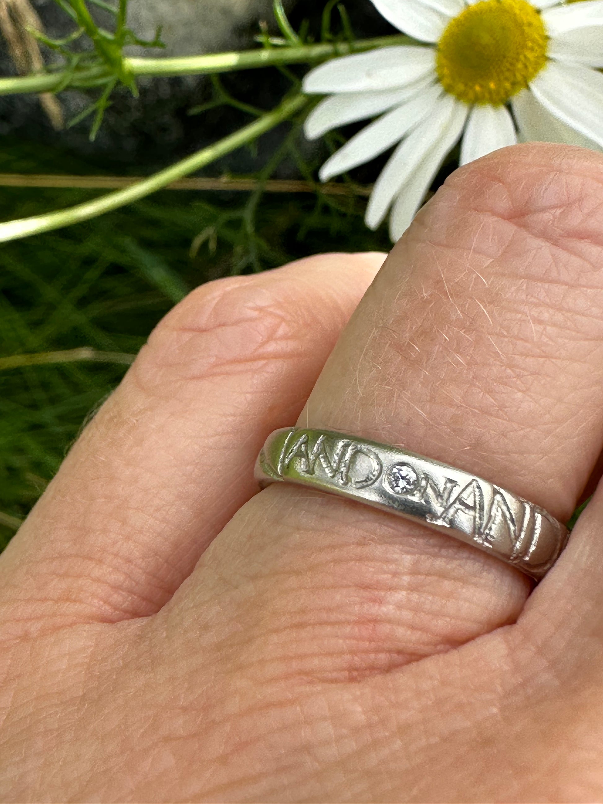 Diana Porter Platinum and diamond 'And On' ring Ring Diana Porter