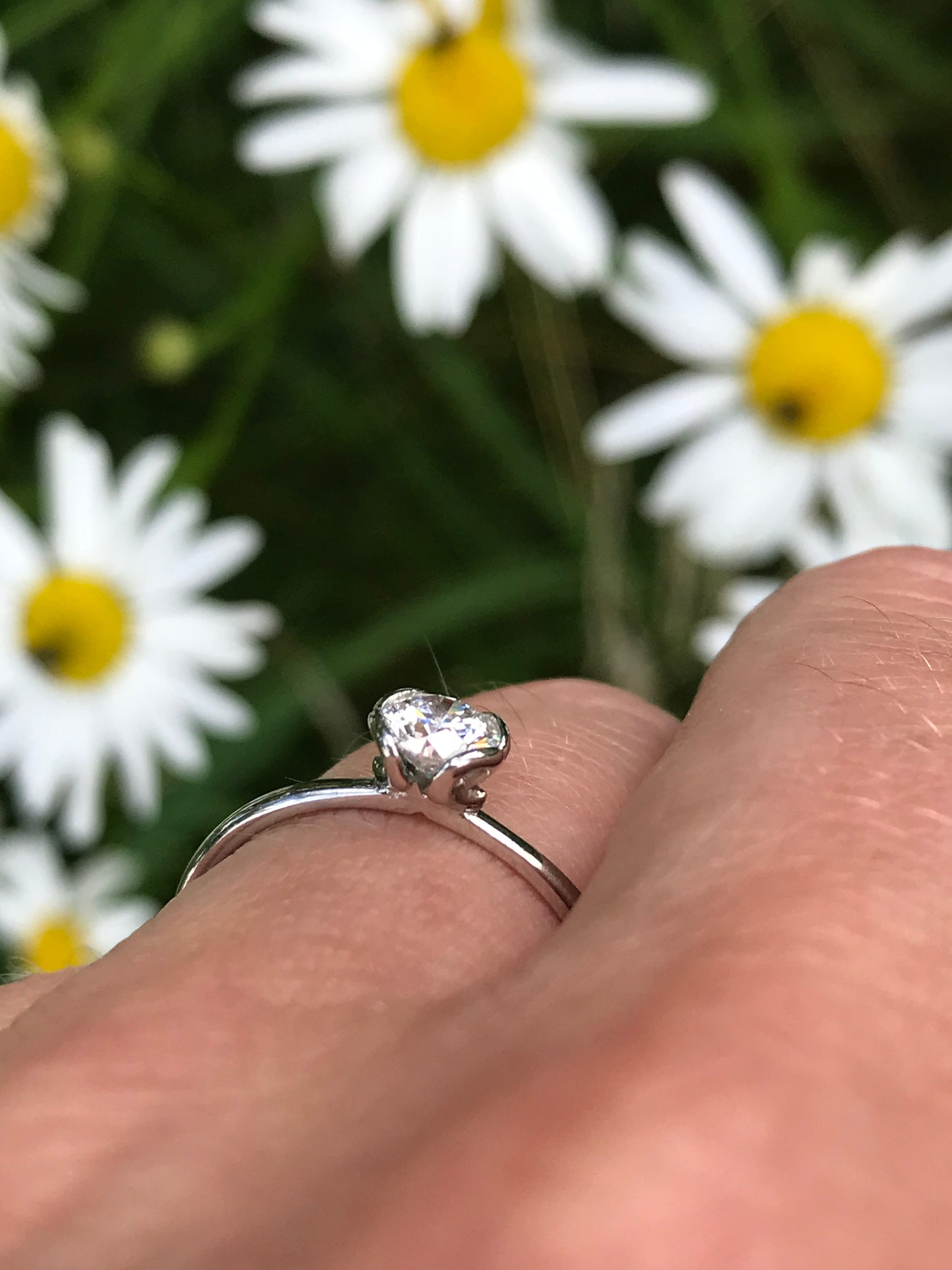 Platinum 0.43ct DSI brilliant cut certified natural diamond ring Ring Rock Lobster