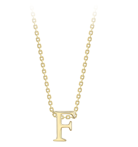 9ct Yellow Gold Initial Pendants A-Z Pendant Stubbs F  