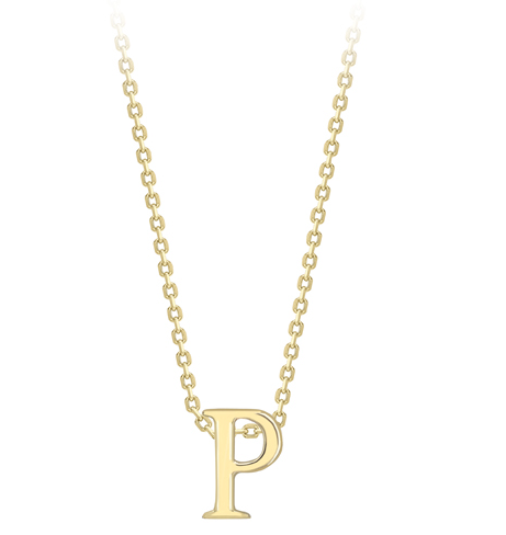 9ct Yellow Gold Initial Pendants A-Z Pendant Stubbs P  