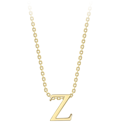 9ct Yellow Gold Initial Pendants A-Z Pendant Stubbs Z