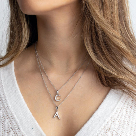 Silver Initial Capital B Necklace Pendant Kit Heath